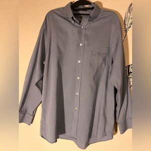 Daniel Cremieux Button Up‎ Long Sleeves Gray 100% Cotton Gingham Men’s Large